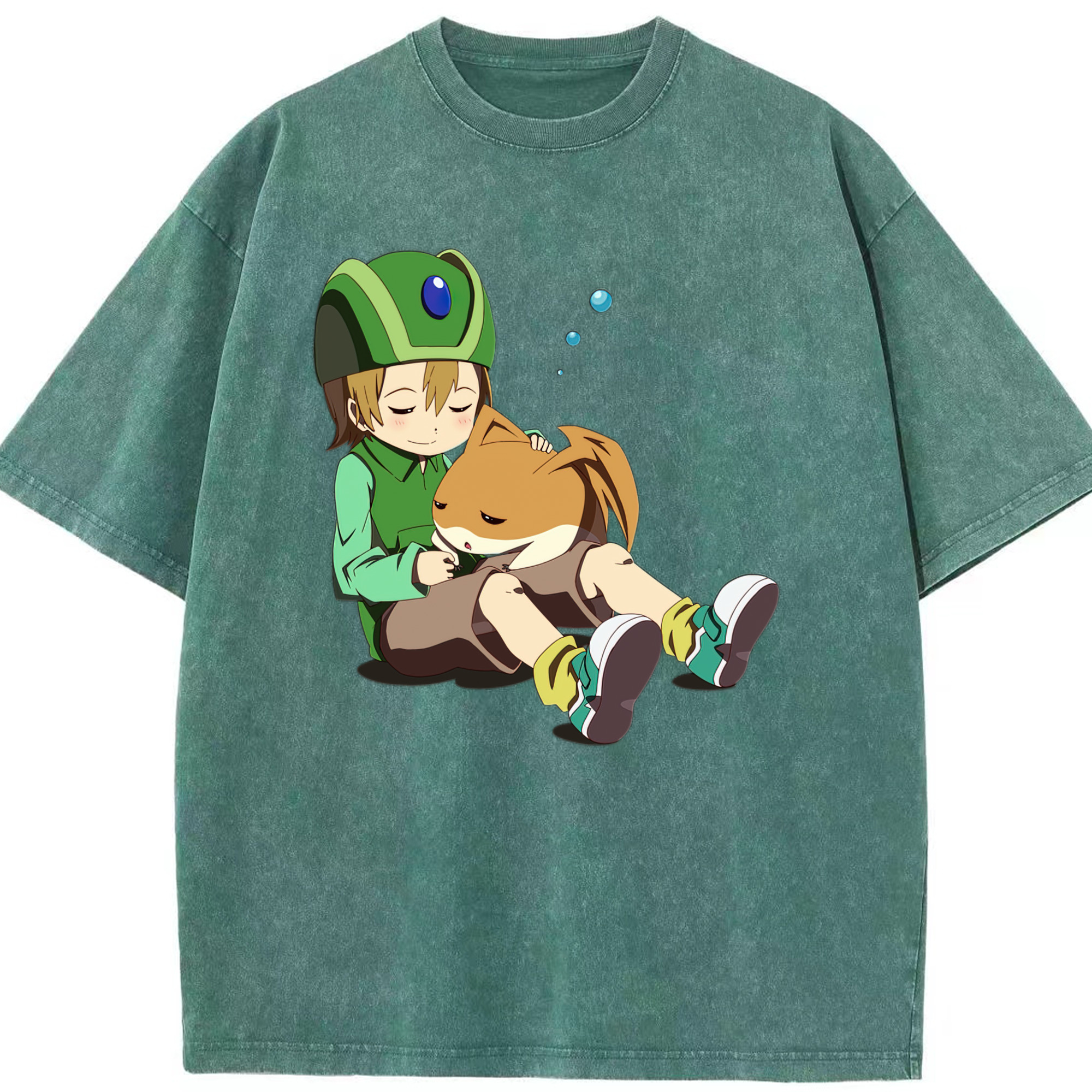 （画像用） Digimon デジタルモンスター/デジモン 綿100% ヴィンテージ風 半袖Tシャツ（フロントプリント）